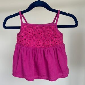 Pink Crochet Kids Top